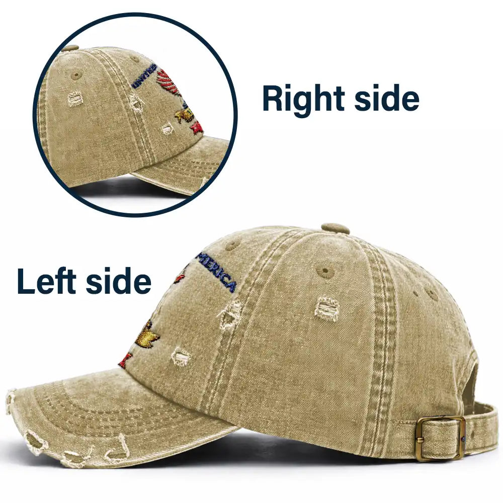 America 250th Anniversary - Personalized Embroidered Distressed Cap