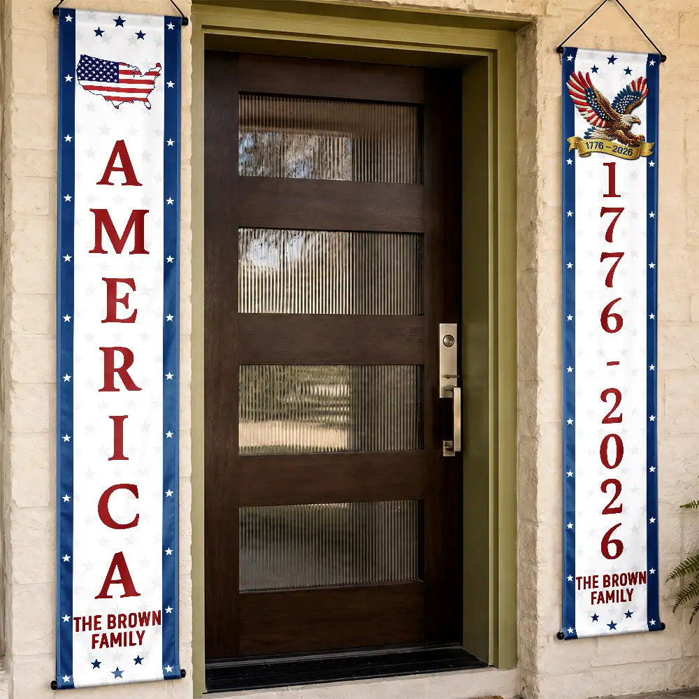 America 250th Anniversary - Personalized Porch Banners