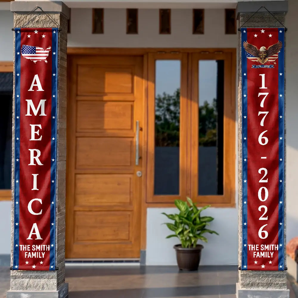 America 250th Anniversary - Personalized Porch Banners
