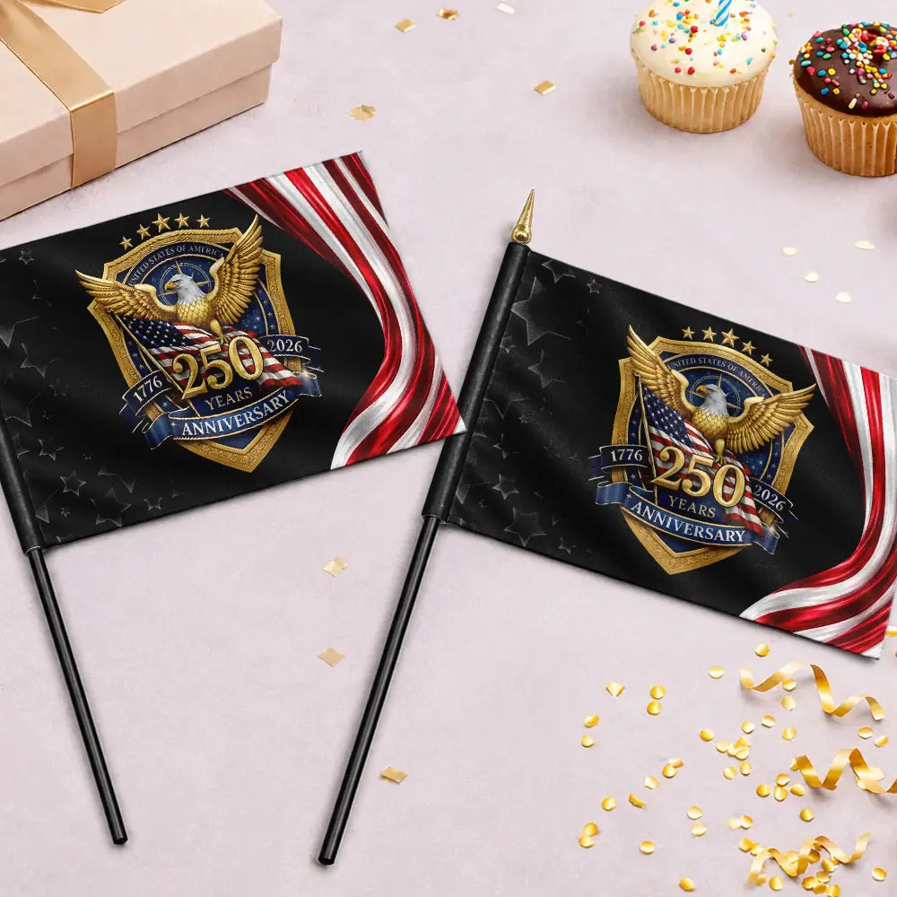 America 250th Anniversary US Pride Patriotic Eagle - Personalized Handheld Flag