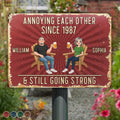 Animate Couple Annoying Each Other - Personalized Classic Metal Signs
