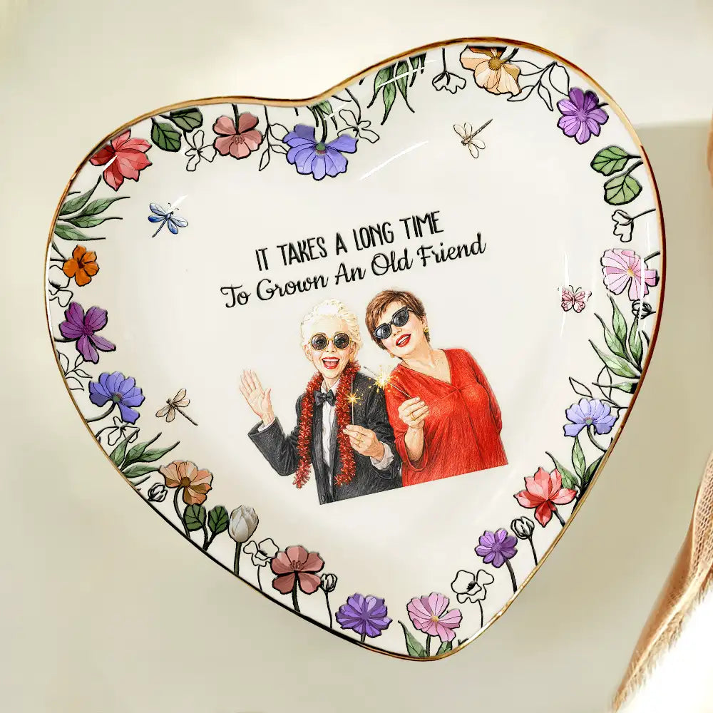Custom Photo Colored Pencil Sketch No One Will Ever Be As Entertained By Us As Us - Personalized Ring Dish