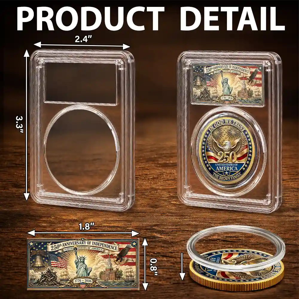 Custom Photo Family America In God We Trust - Personalized Commemorative Keepsake Coin