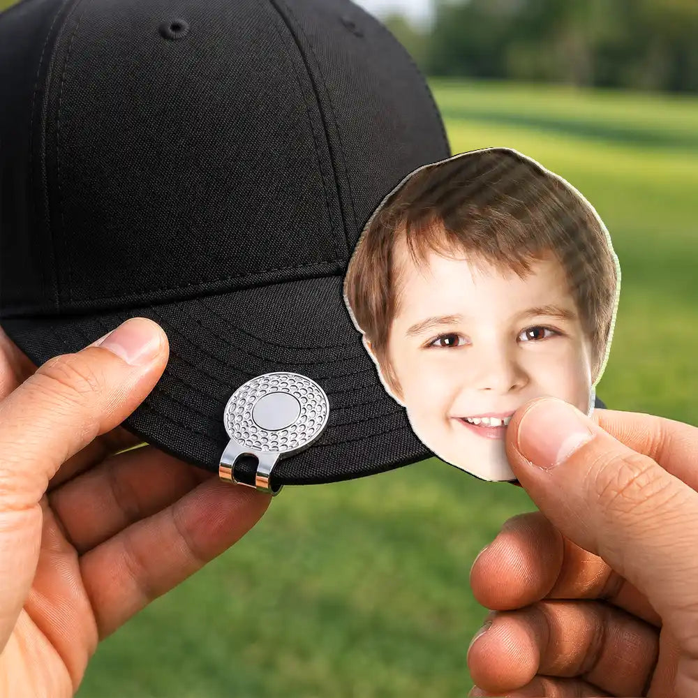 Custom Photo Kid Dog Cat Pet Golf Ball Marker - Personalized Acrylic Magnetic Clip