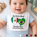 Baby First Soccer Cup Duo Country Flags - Personalized Baby Bib