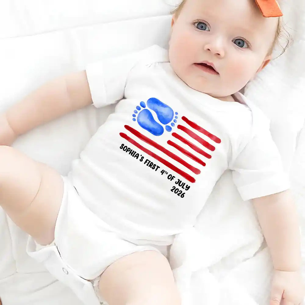 Baby's First 4th Of July - Personalized Baby Onesie