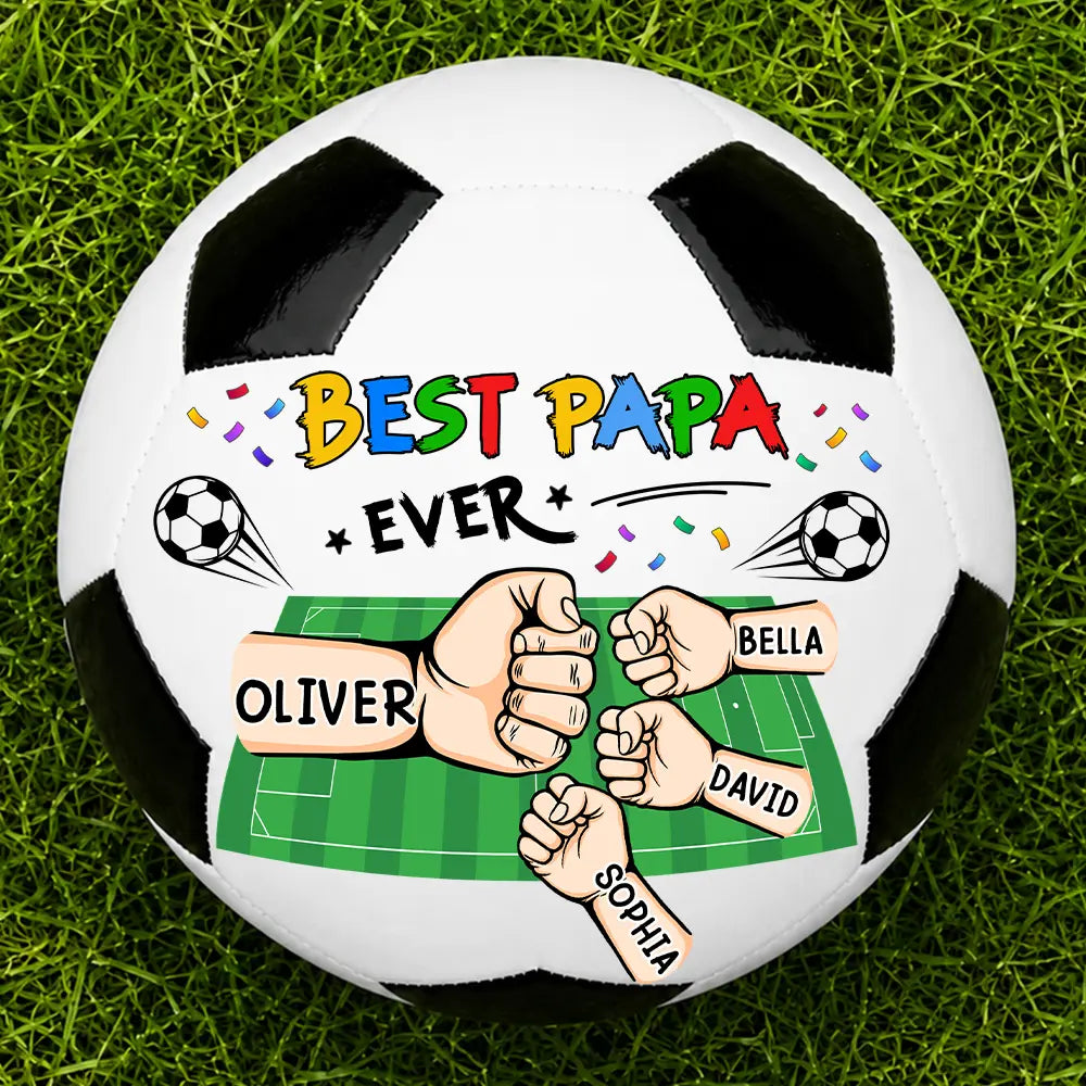 Best Dad Grandpa Ever - Personalized Soccer Ball