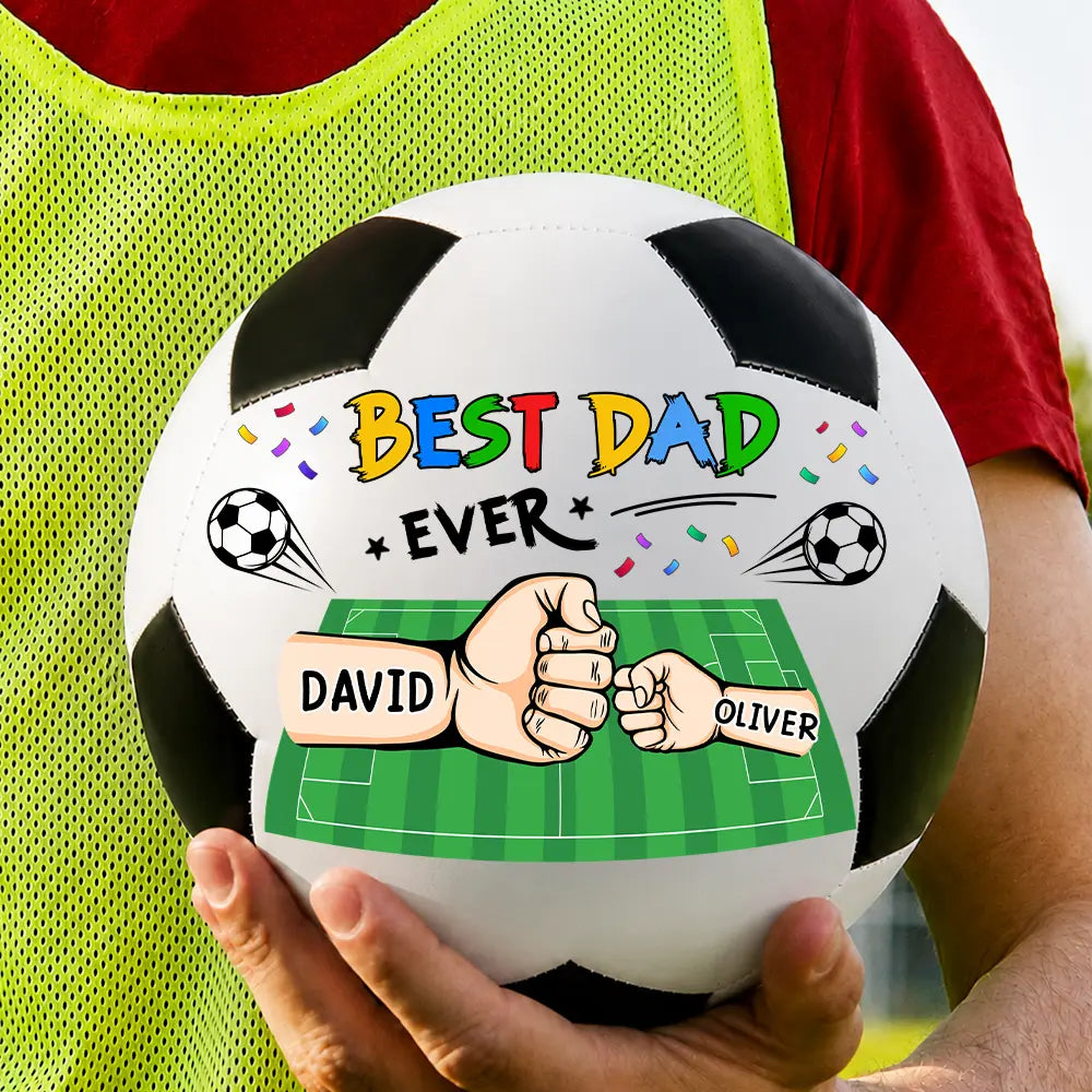 Best Dad Grandpa Ever - Personalized Soccer Ball