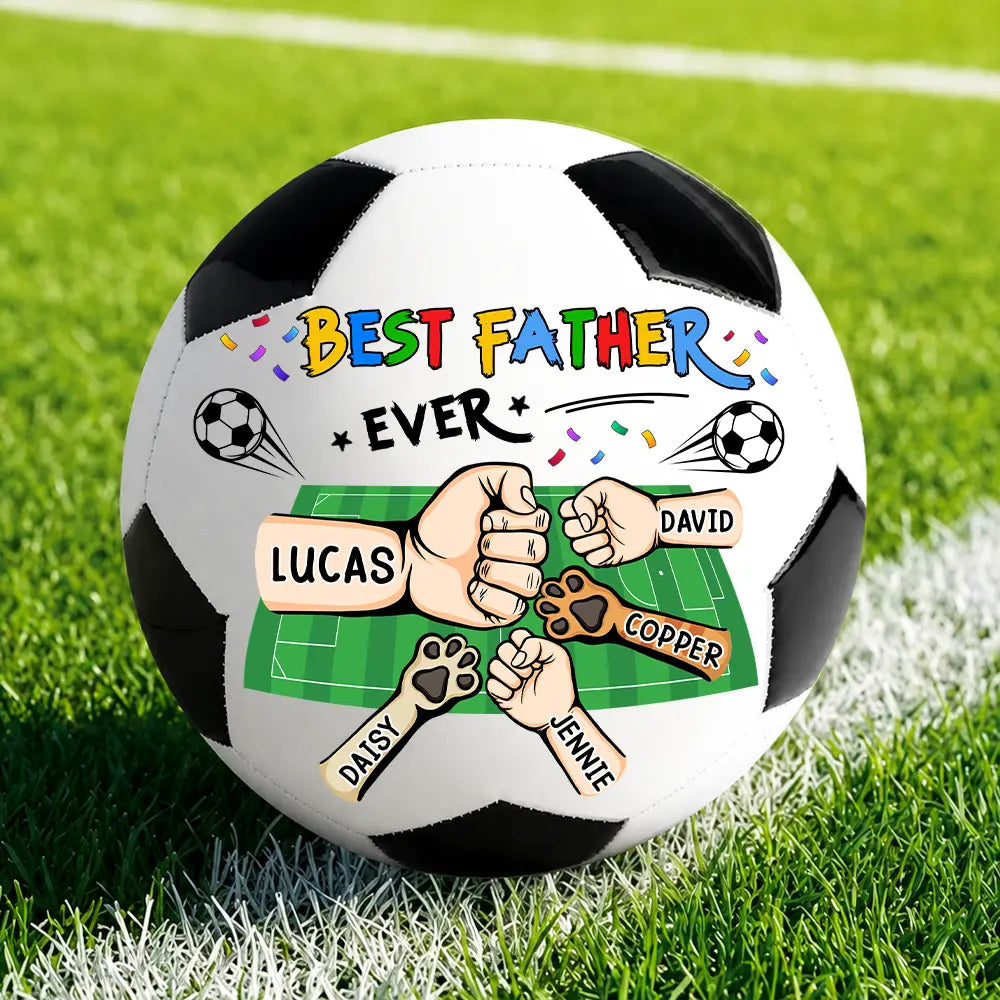 Best Dad Grandpa Ever - Personalized Soccer Ball