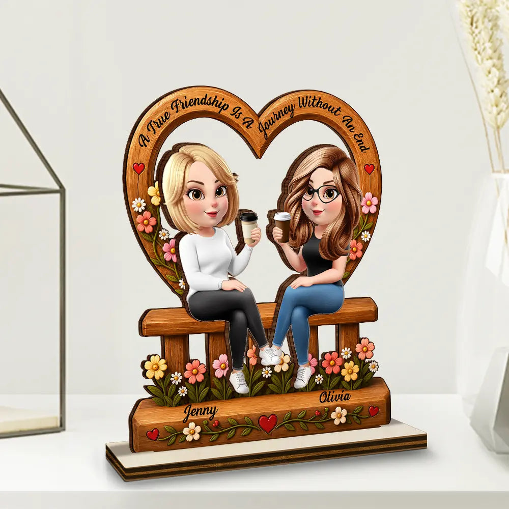 Best Friends Are The Family We Choose - Personalized Custom Shaped Wooden Plaque