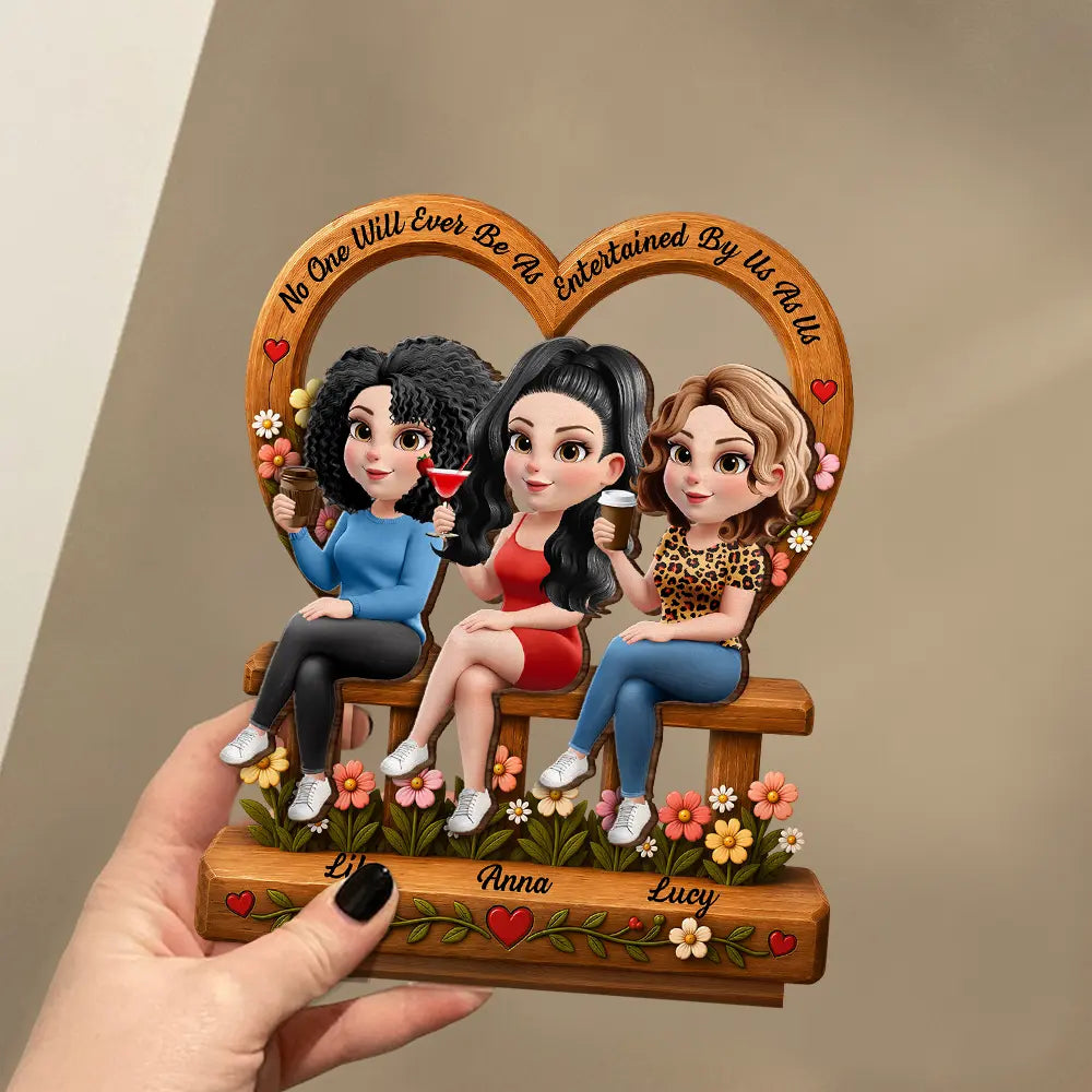 Best Friends Are The Family We Choose - Personalized Custom Shaped Wooden Plaque