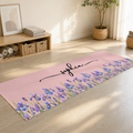 Birth Flower With Name - Personalized Yoga Mat