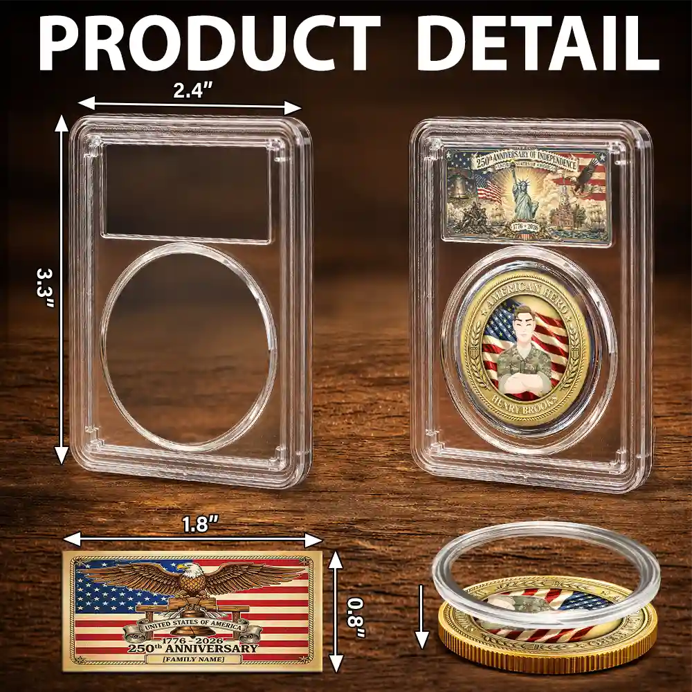 Camouflage Man Woman American Hero - Personalized Commemorative Keepsake Coin
