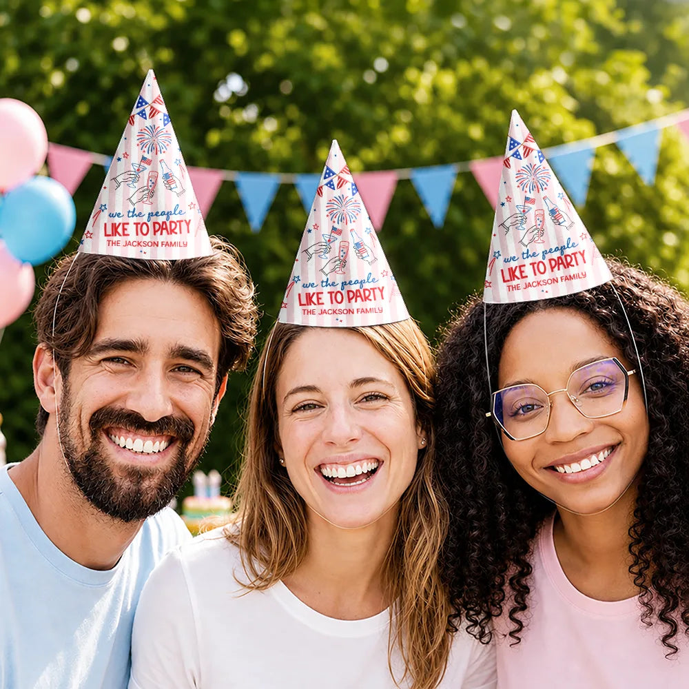 Cheers To 250 Years Anniversary - Personalized Party Hats
