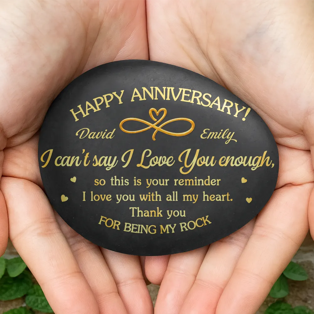 Couple Thank You For Being My Rock - Personalized Printed Rock