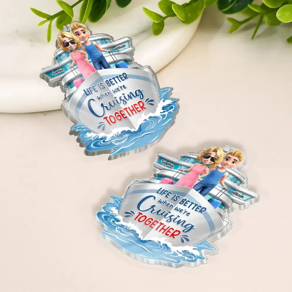 Cruising Partners For Life - Personalized Acrylic Magnet