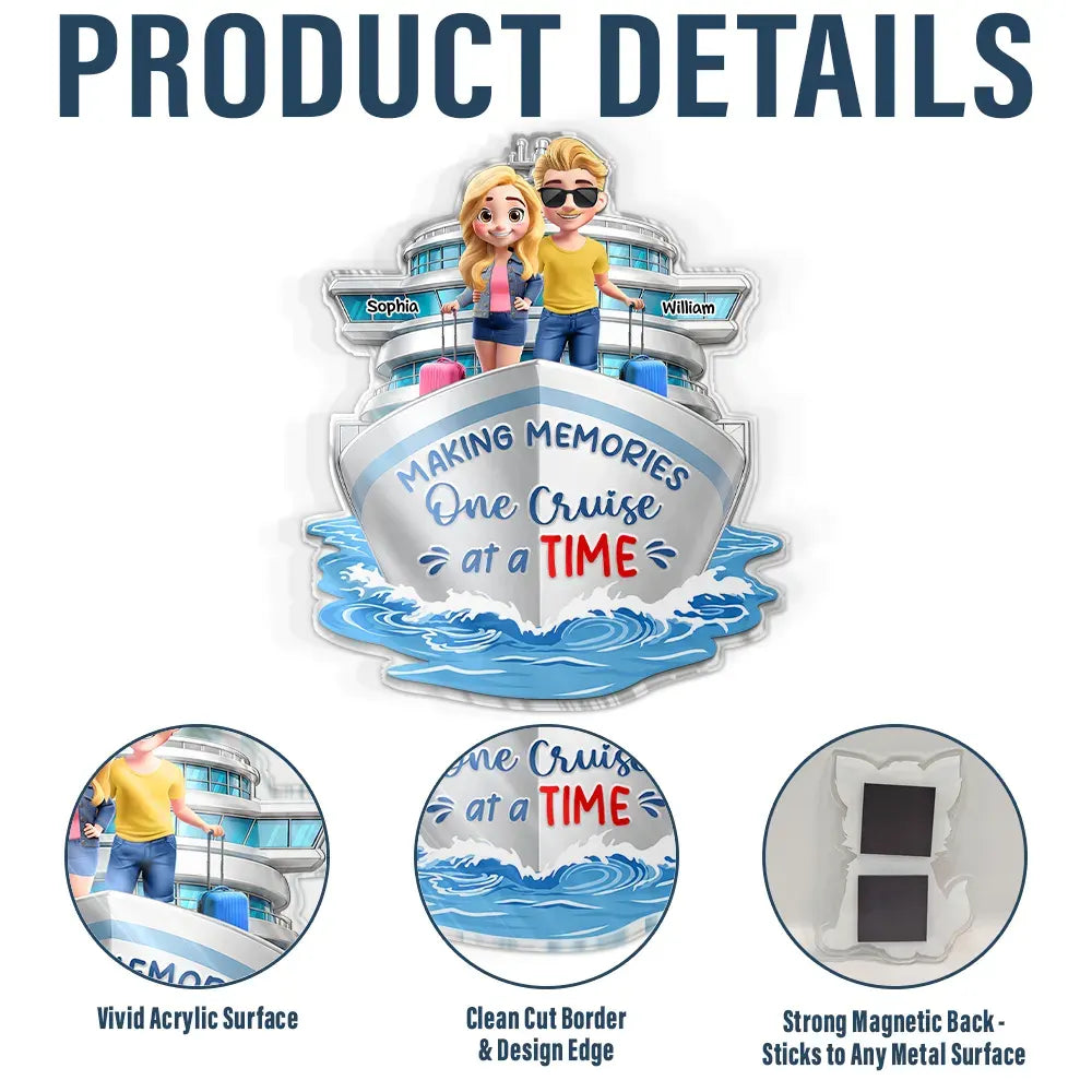 Cruising Partners For Life - Personalized Acrylic Magnet
