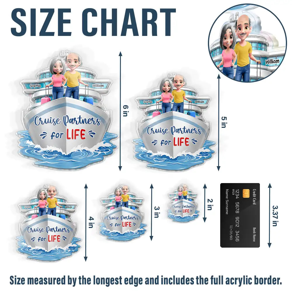 Cruising Partners For Life - Personalized Acrylic Magnet
