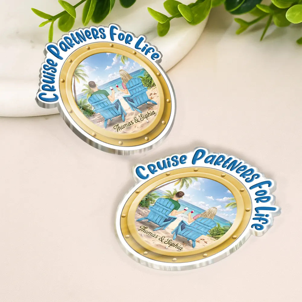 Cruising Partners For Life Backside - Personalized Acrylic Magnet