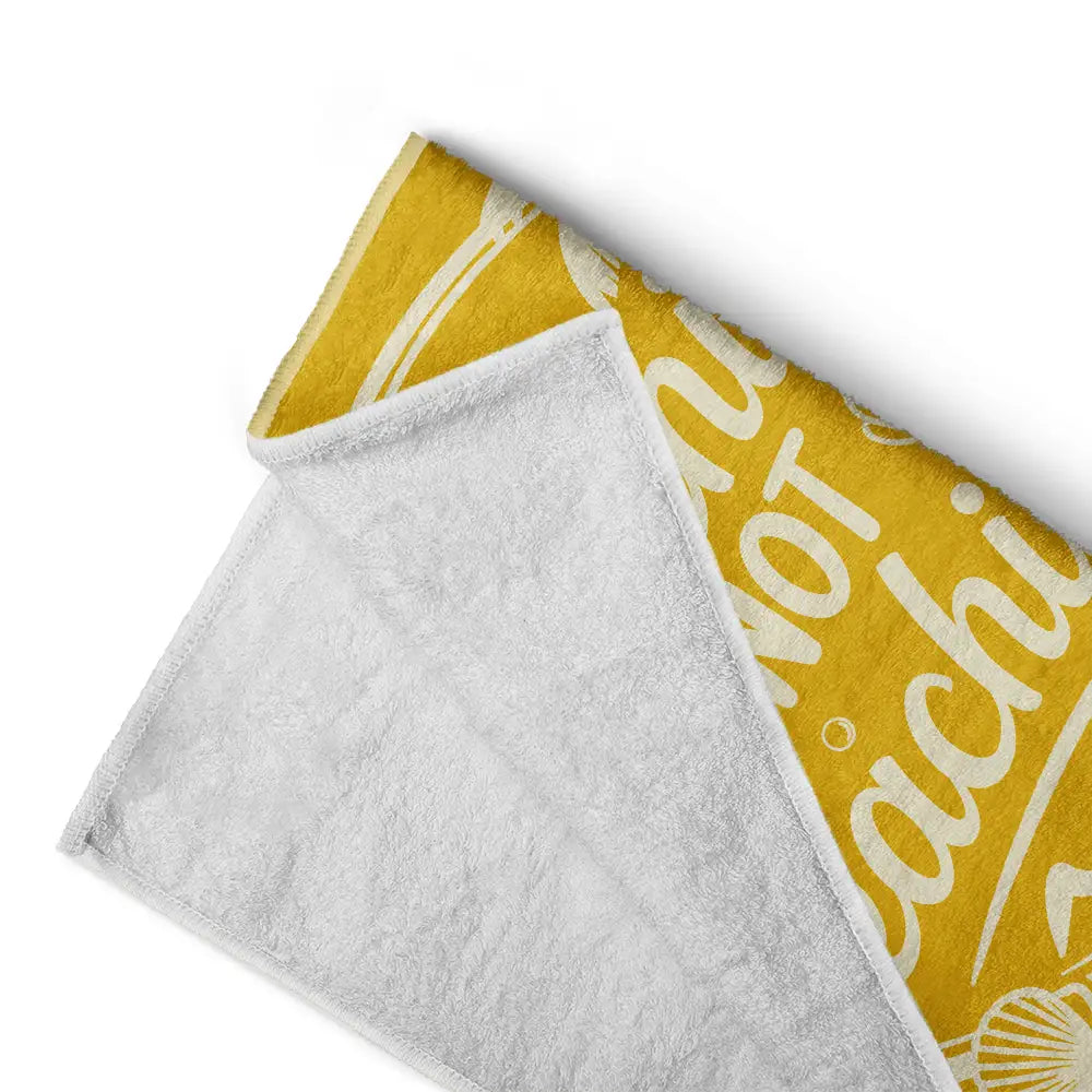 Custom Photo 3D Summer Concept Beaching Not Teaching - Personalized Beach Towel