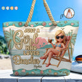 Custom Photo 3D Summer Concept Just A Girl Who Loves Beaches Vacation - Personalized Beach Bag