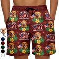 Custom Photo America 250 Anniversary Dog Cat Pet - Personalized Unisex Beach Shorts