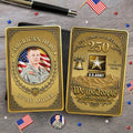 Custom Photo American Hero 250 Years Of Freedom - Personalized Aluminum Wallet Card
