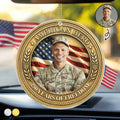Custom Photo American Hero 250 Years Of Freedom - Personalized Acrylic Car Hanger