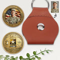 Custom Photo American Hero 250 Years Of Freedom - Personalized Leather Pocket Hug