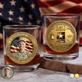 Custom Photo American Hero 250 Years Of Freedom - Personalized Whiskey Glass