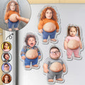 Custom Photo Belly Character Family Members - Personalized Squishy Acrylic Fridge Magnet
