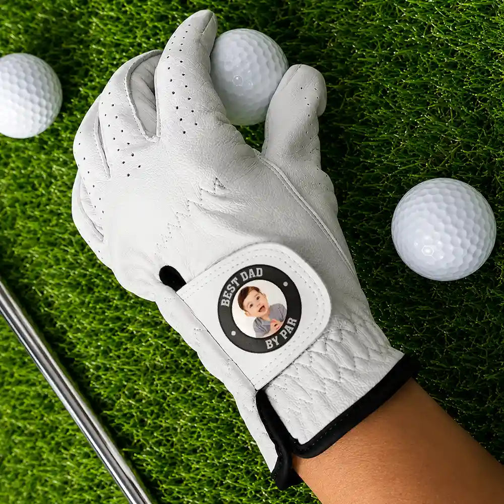 Custom Photo Best Daddy By Par - Personalized Golf Glove