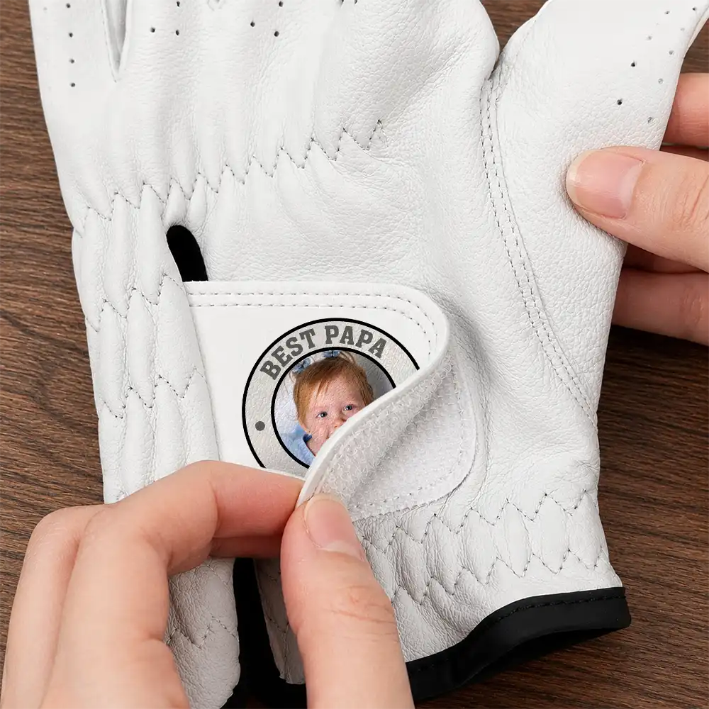 Custom Photo Best Daddy By Par - Personalized Golf Glove