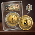 Custom Photo Bold Sketch American Hero 250 Years Of Freedom - Personalized Commemorative Keepsake Coin