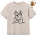 Custom Photo Bold Sketch Dog Cat Pet - Personalized Vintage Washed T Shirt