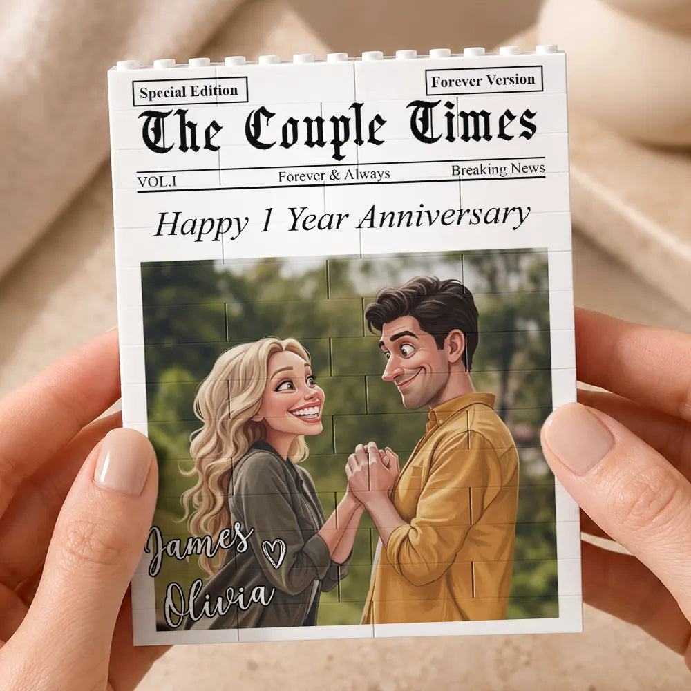 Custom Photo Caricature I'm Yours No Returns Or Refunds Couple - Personalized Building Brick Blocks