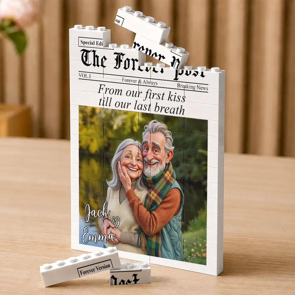 Custom Photo Caricature I'm Yours No Returns Or Refunds Couple - Personalized Building Brick Blocks