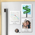 Custom Photo Caricature Travel Keepsake For Family And Friends - Personalized Acrylic Magnet