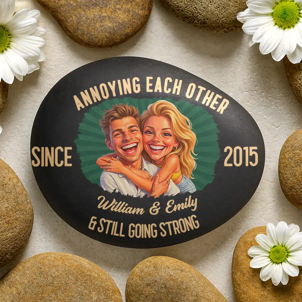 Custom Photo Caricature Vintage Annoying Each Other - Personalized Printed Rock