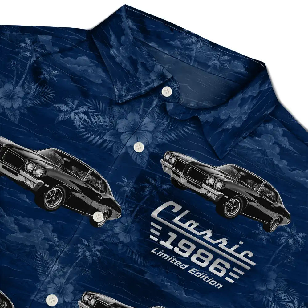 Custom Photo Classic Car Limited Edition - Personalized Hawaiian Shirt