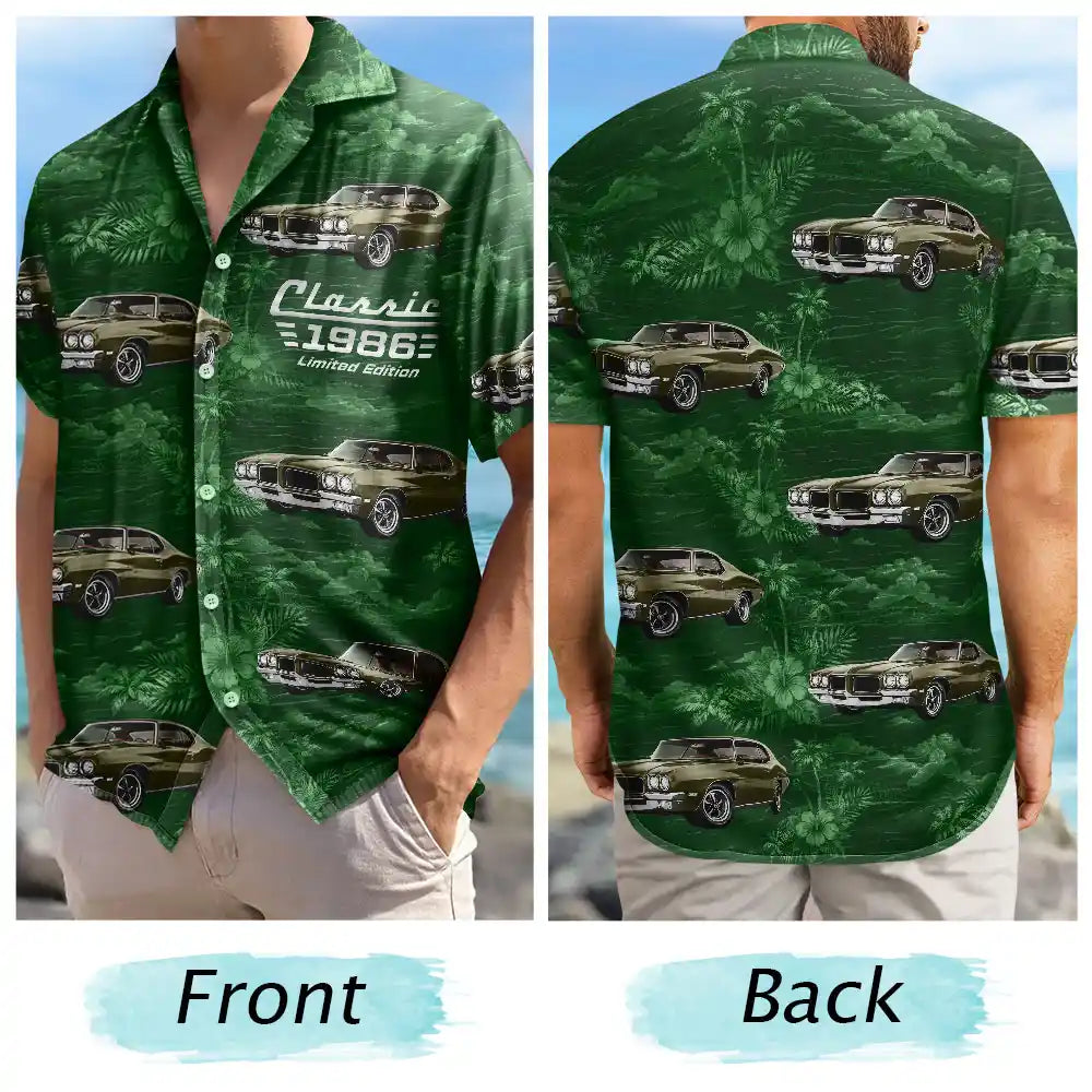 Custom Photo Classic Car Limited Edition - Personalized Hawaiian Shirt