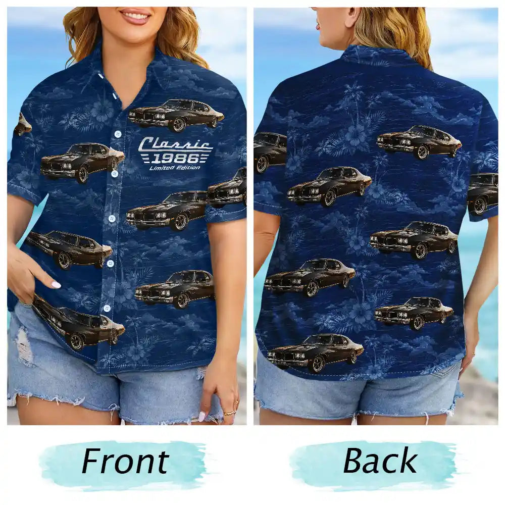 Custom Photo Classic Car Limited Edition - Personalized Hawaiian Shirt