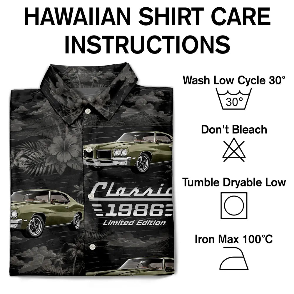 Custom Photo Classic Car Limited Edition - Personalized Hawaiian Shirt