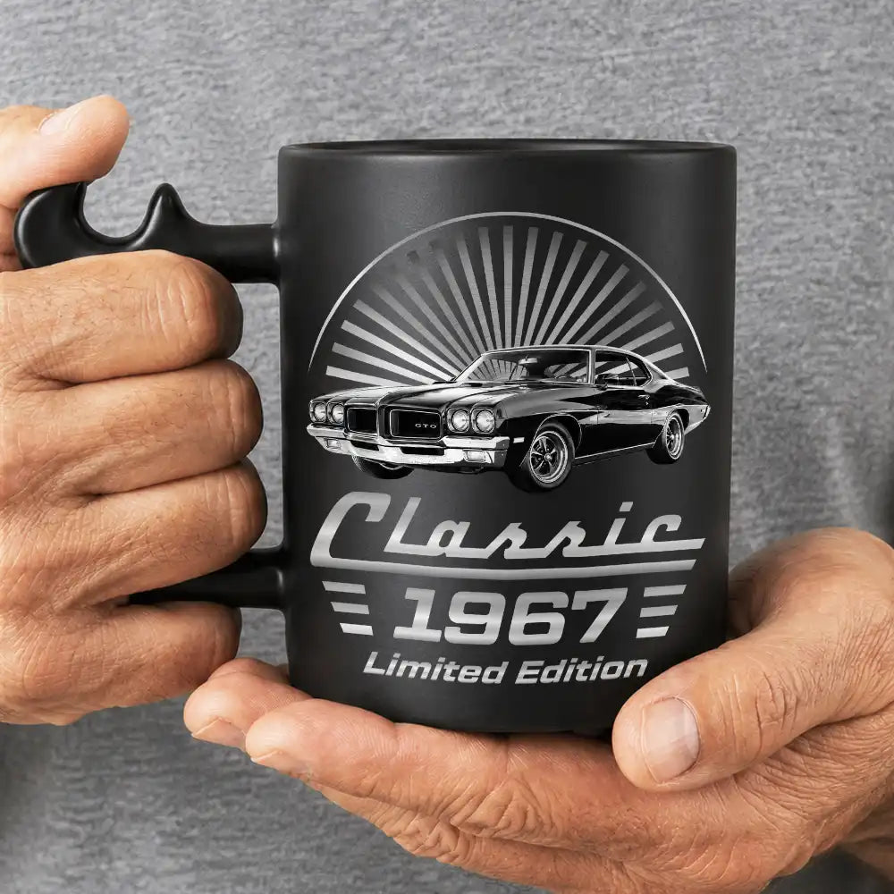 Custom Photo Classic Car Limited Edition - Personalized Wrench Shaped Handle Mug