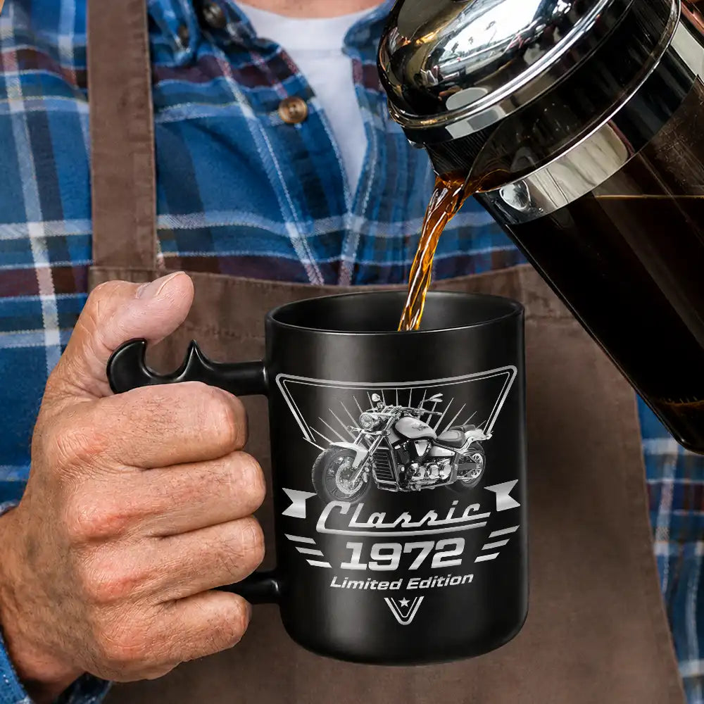 Custom Photo Classic Car Limited Edition - Personalized Wrench Shaped Handle Mug