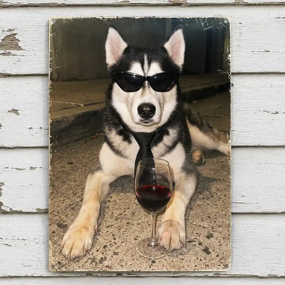 Custom Photo Cool Street Pet Portrait - Personalized Classic Metal Signs