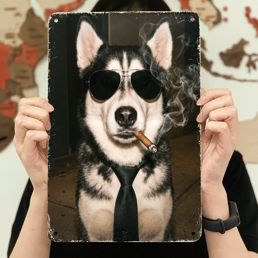 Custom Photo Cool Street Pet Portrait - Personalized Classic Metal Signs
