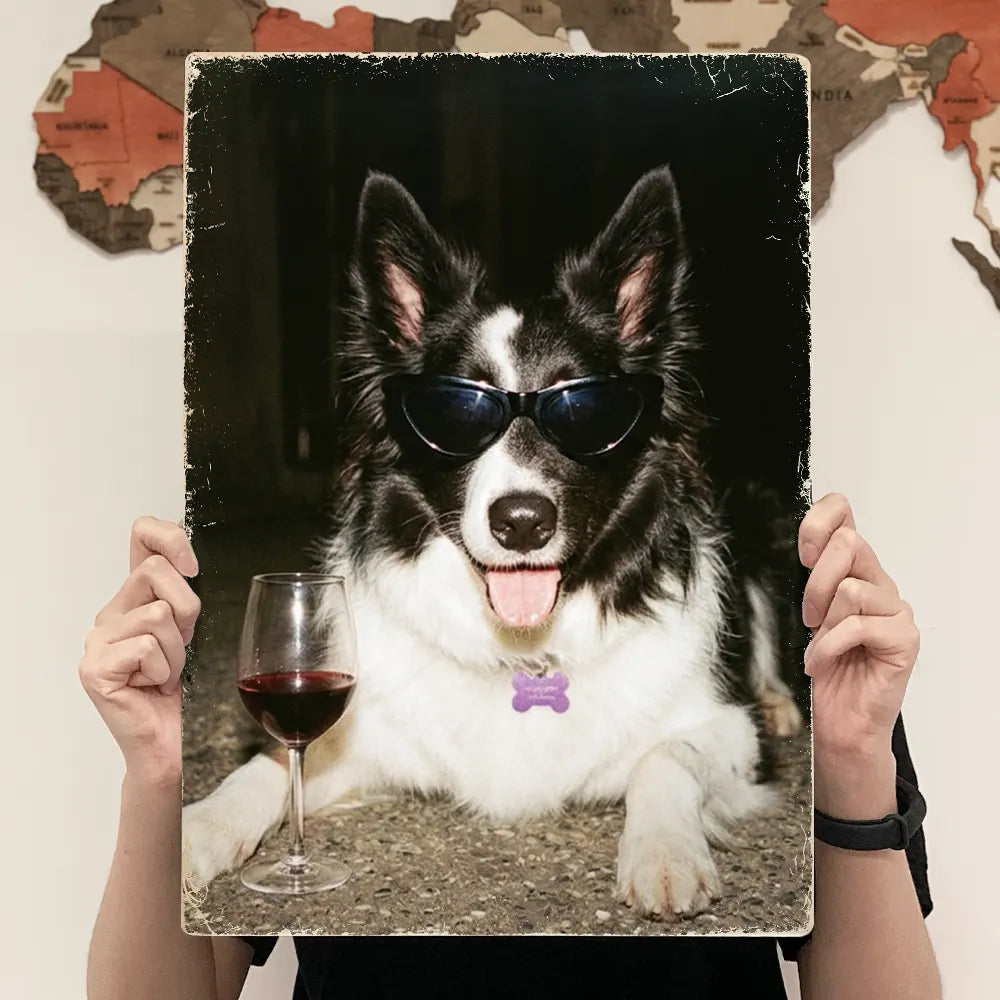 Custom Photo Cool Street Pet Portrait - Personalized Classic Metal Signs