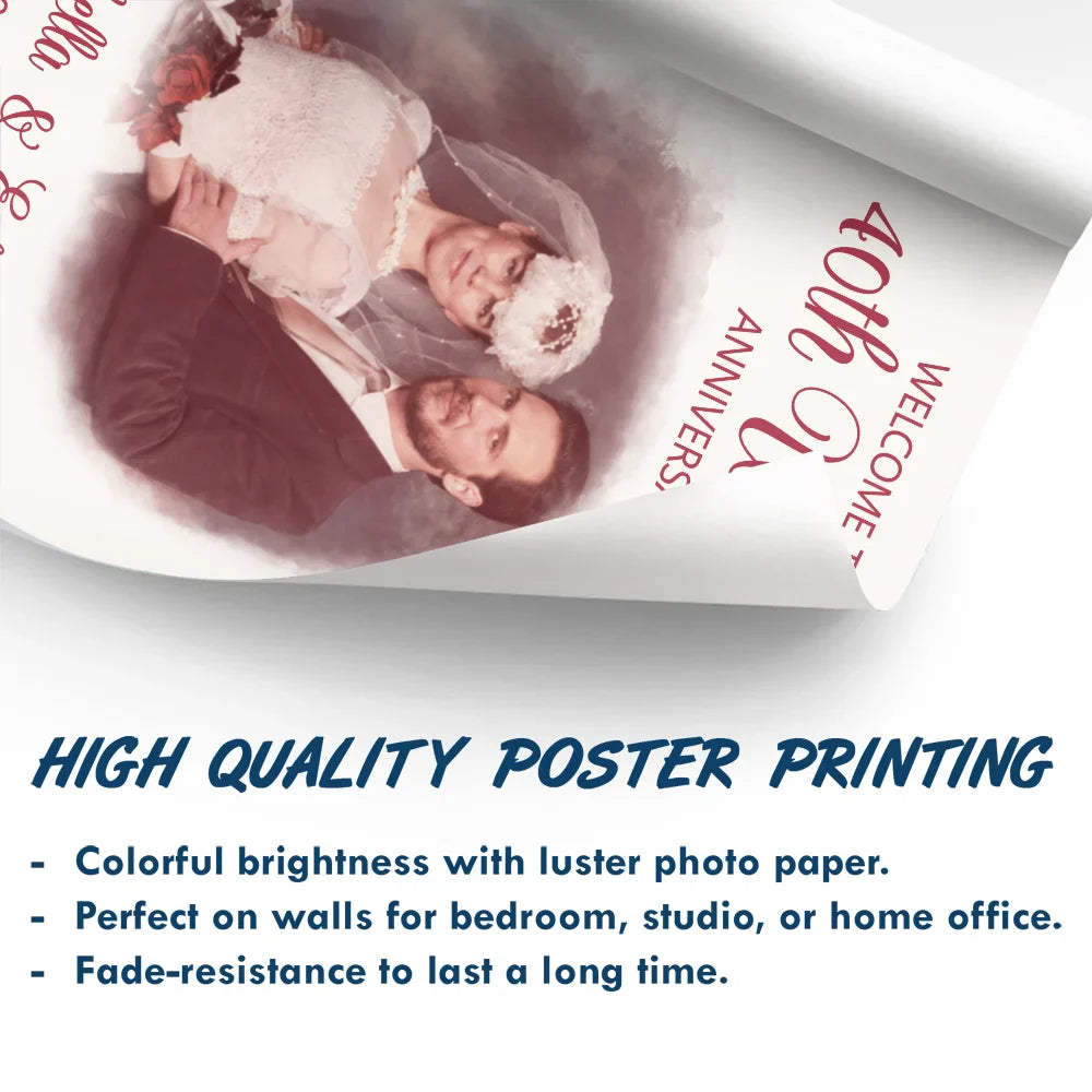 Custom Photo Couple Wedding Anniversary - Personalized Poster