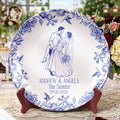 Custom Photo Couples Wedding Engaged Bachelor Party - Personalized Ceramic Plate